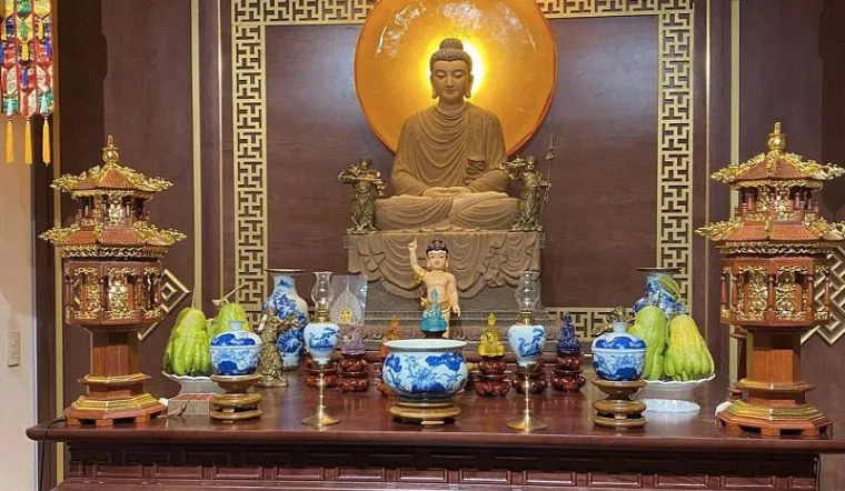 Quy trình chuẩn bị bàn thờ Phật tại gia trang nghiêm, chuẩn phong thủy